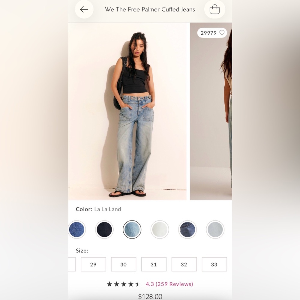 We The Free Palmer Cuffed Jeans in La La Land Wash